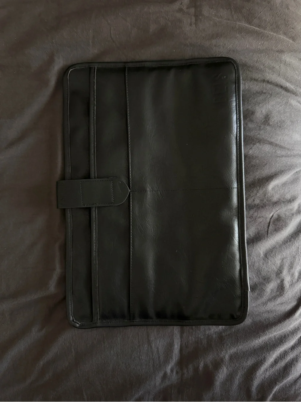 Black Men's Two-Compartment Travel Tote Bag